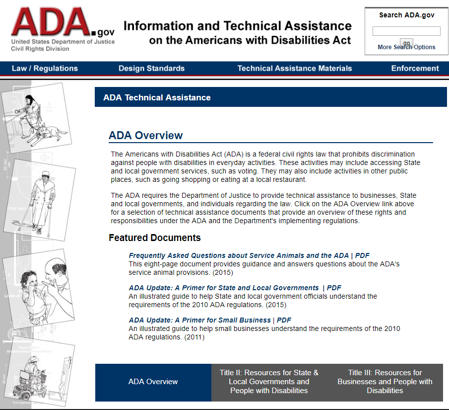 Check Out ADA.gov’s Revamped Technical Assistance Materials Webpage ...