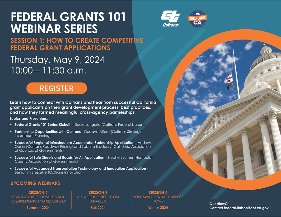 Caltrans Federal Grants 101 Webinar Series – Local Assistance Blog